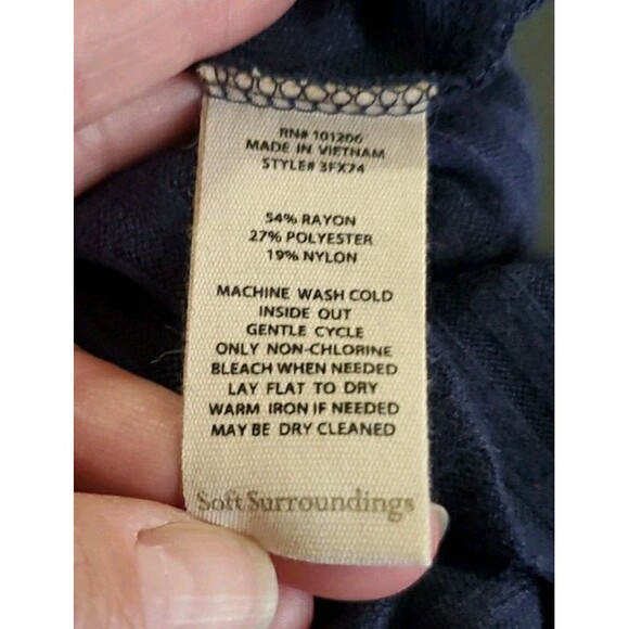 Soft Surrounding Dress PL Navy Blue Maxi Casual Coastal Minimalist - Picture 6 of 8